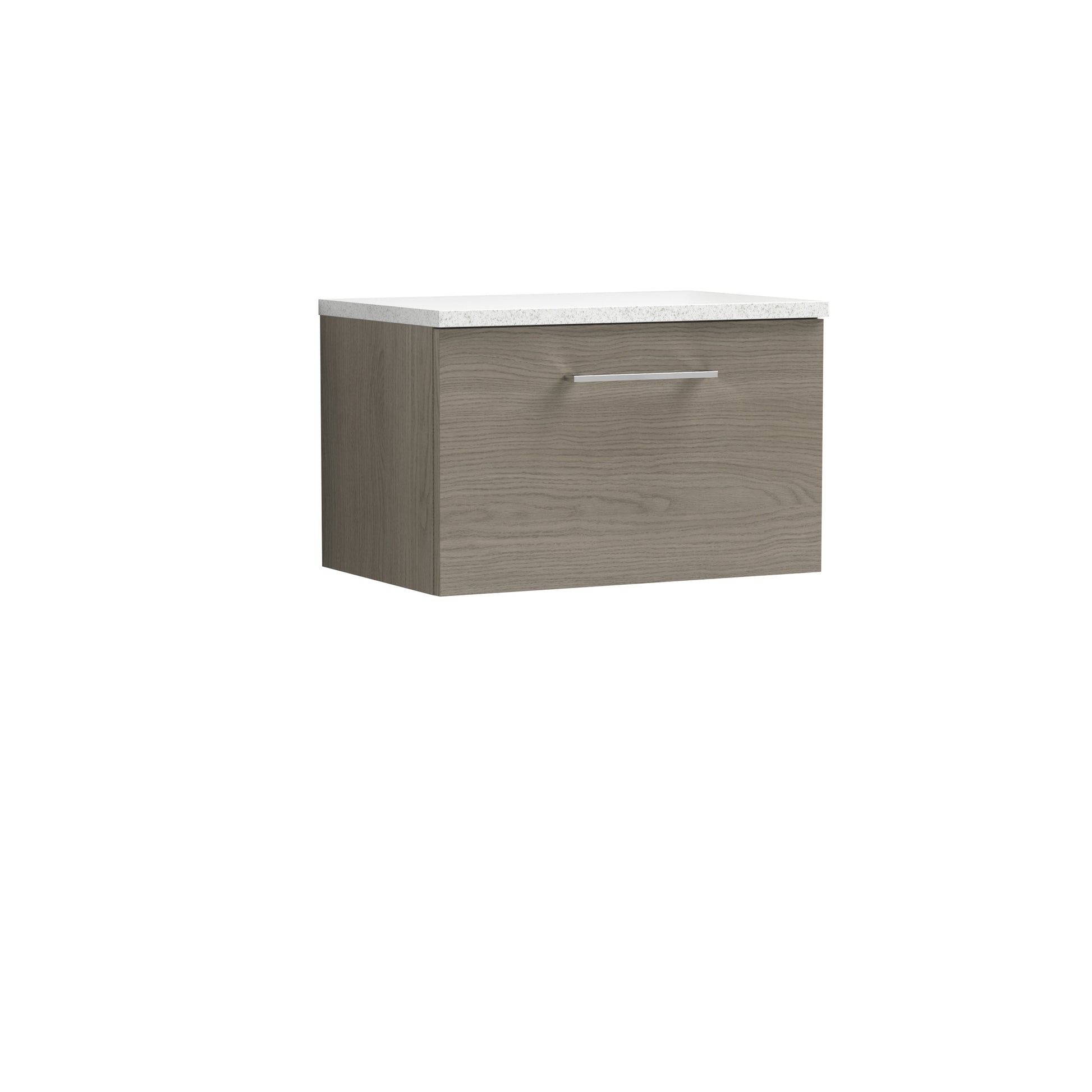 Nuie 600mm Wall Hung 1 Drawer Vanity & Laminate Top