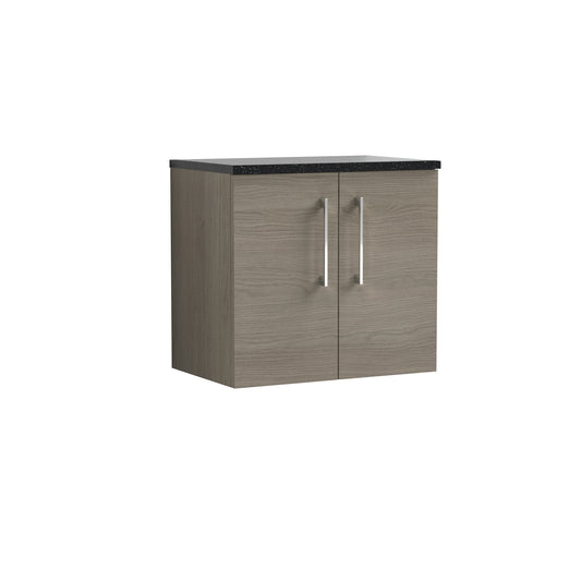 Nuie 600mm Wall Hung 2 Door Vanity & Laminate Top