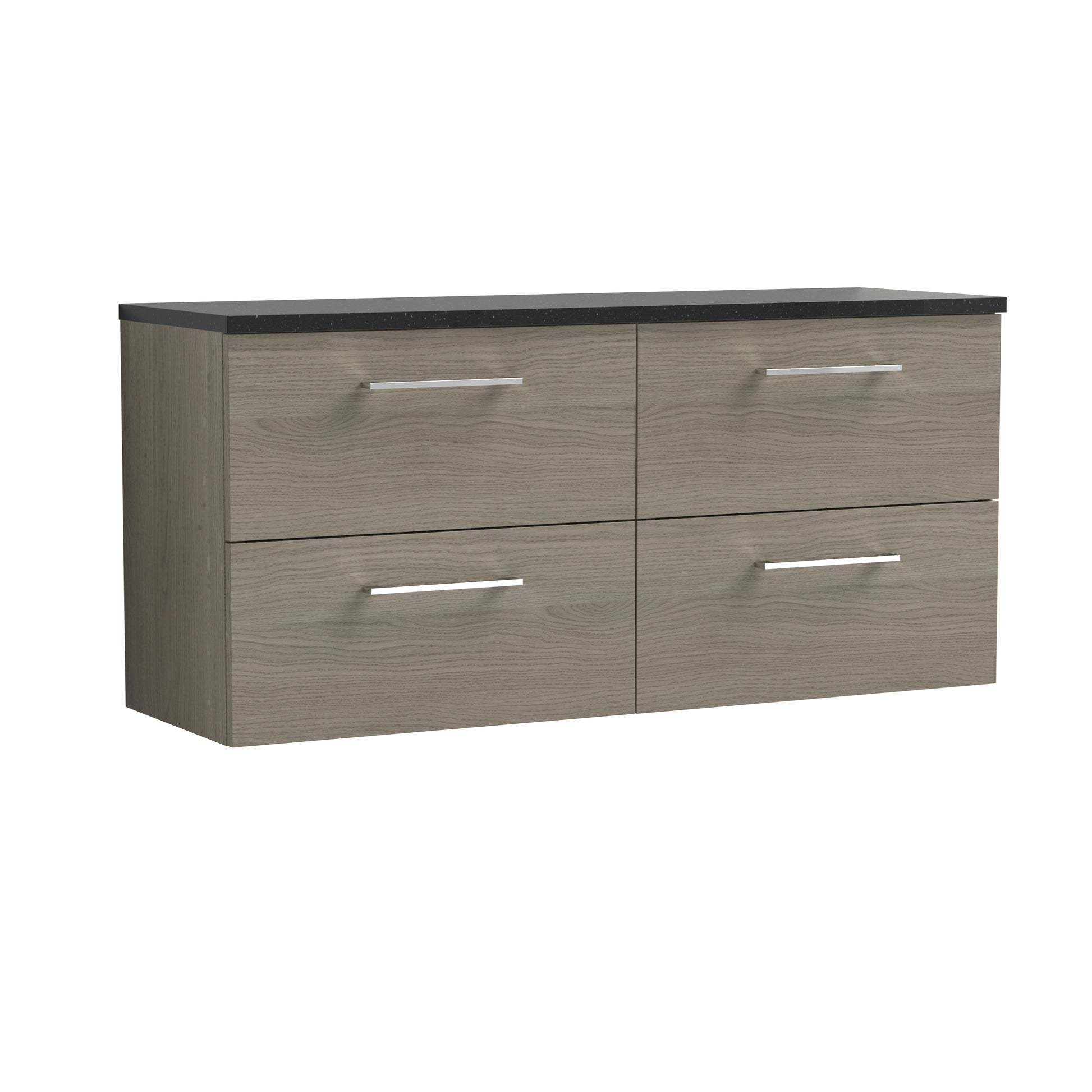 Nuie 1200mm Wall Hung 4-Drawer Vanity & Laminate Worktop