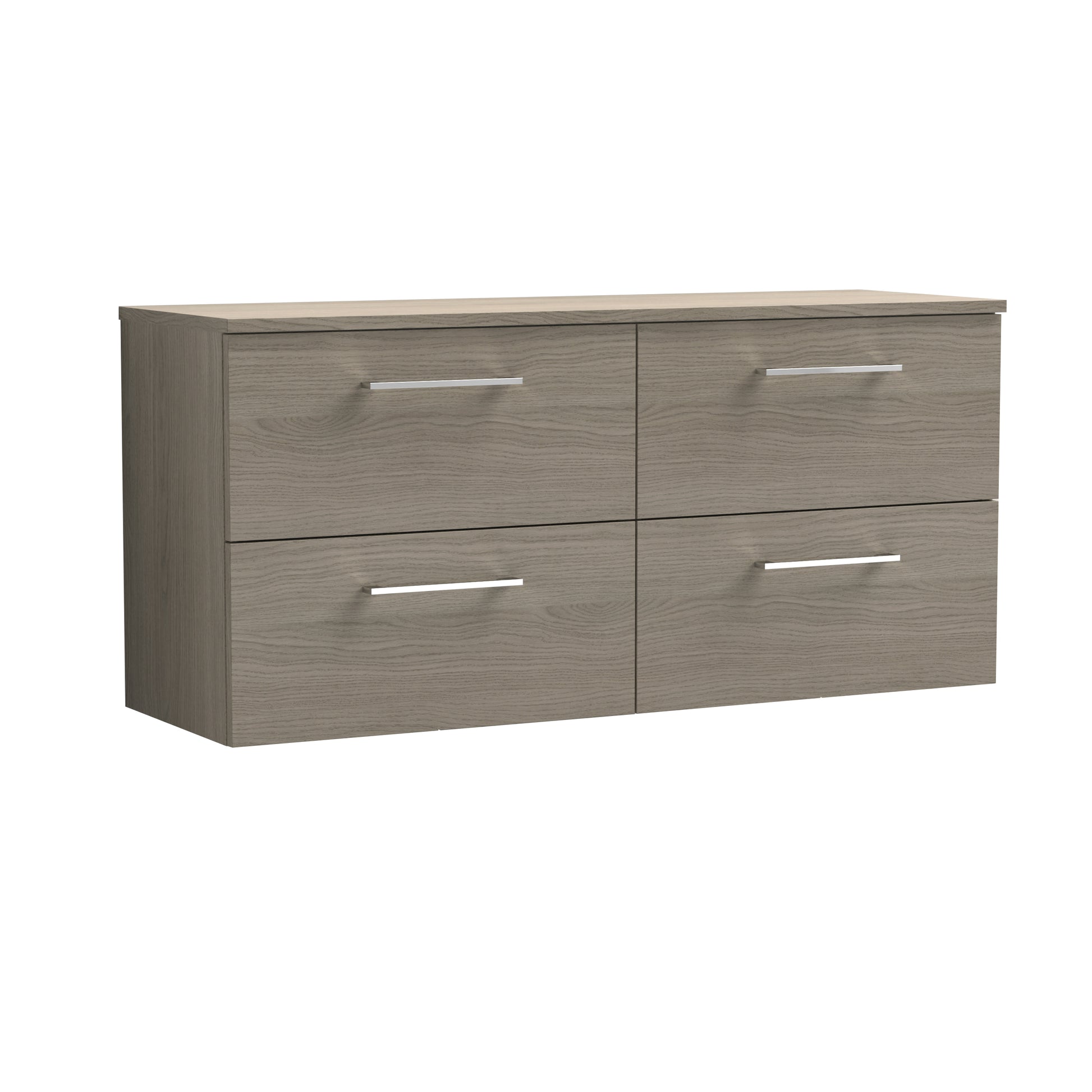 Nuie 1200mm Wall Hung 4 Drawer Vanity & Worktop