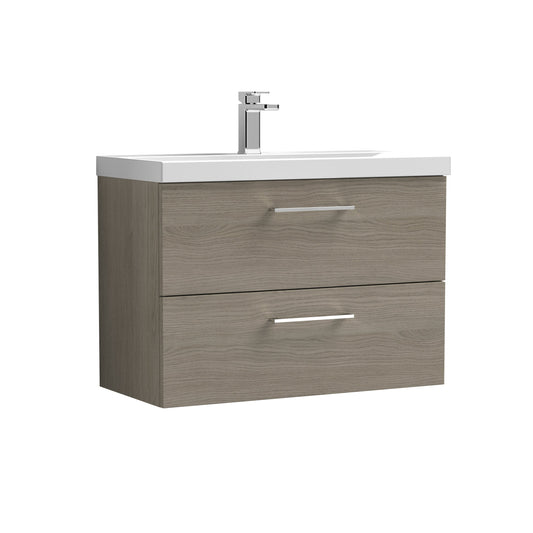 nuie 800mm wall hung 2 drawer vanity basin 1arn2526a, Nuie, Wall Hung Vanity Unit, 1