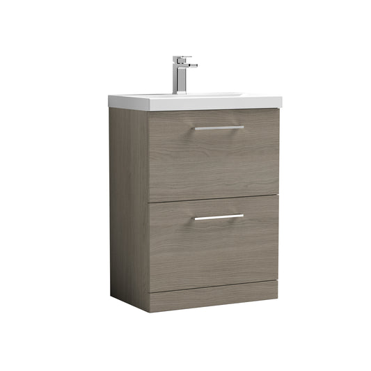 nuie 600mm floor standing 2 drawer vanity basin 1arn2533a, Nuie, Sink Vanity Unit, Basin Unit, 1
