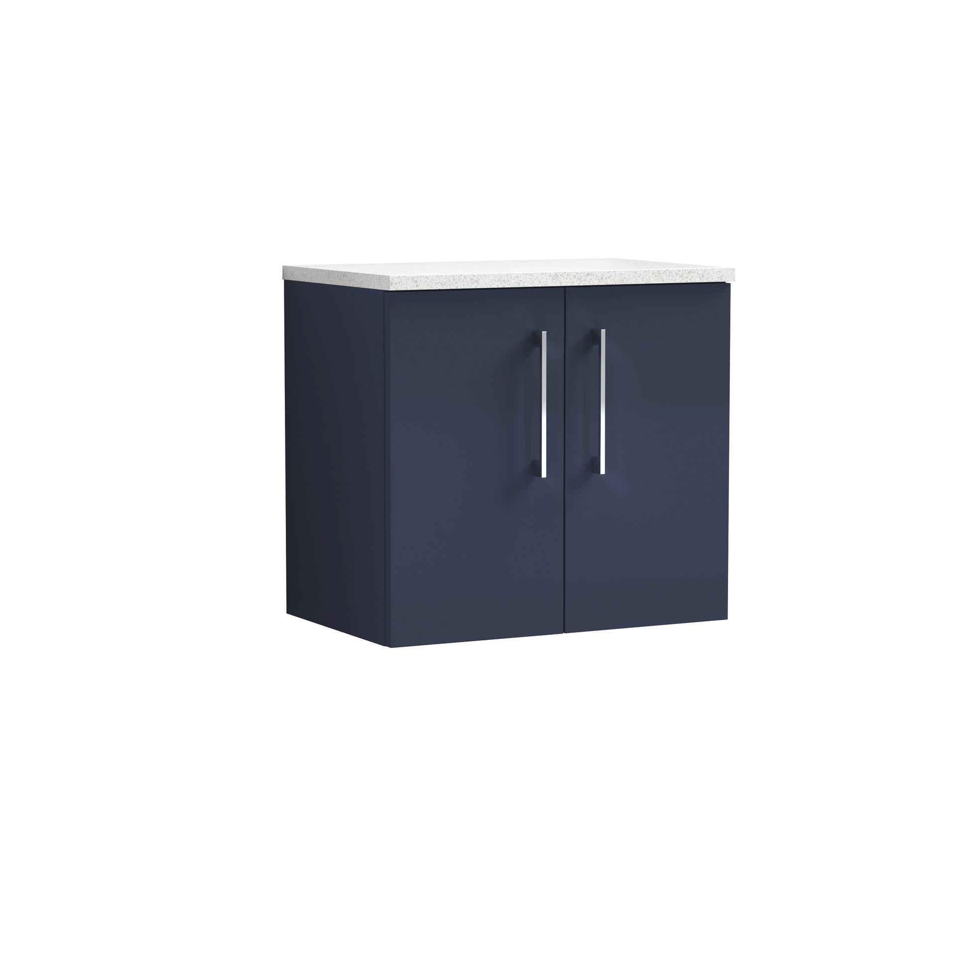 Nuie 600mm Wall Hung 2-Door Vanity & Laminate Worktop