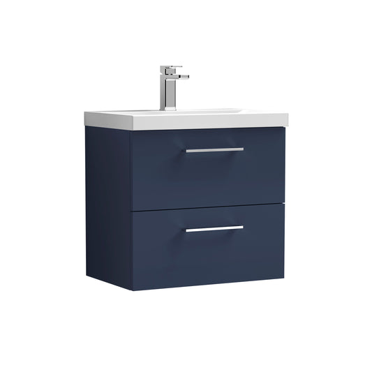 nuie 600mm wall hung 2 drawer vanity basin 1arn2924a, Nuie, Wall Hung Vanity Unit, 1