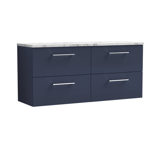 Nuie 1200mm Wall Hung 4-Drawer Vanity & Laminate Worktop