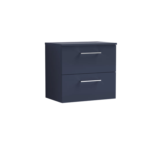 Nuie 600mm Wall Hung 2-Drawer Vanity & Worktop