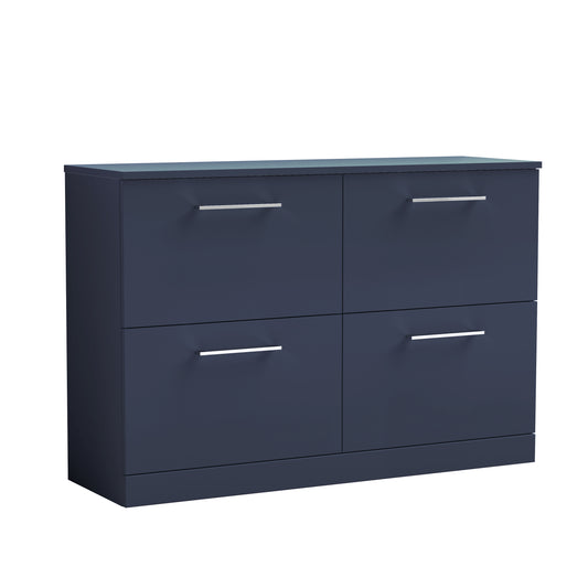 nuie 1200mm floor standing 4 drawer vanity worktoparn2933w2, Nuie, Sink Vanity Unit, Basin Unit, 1