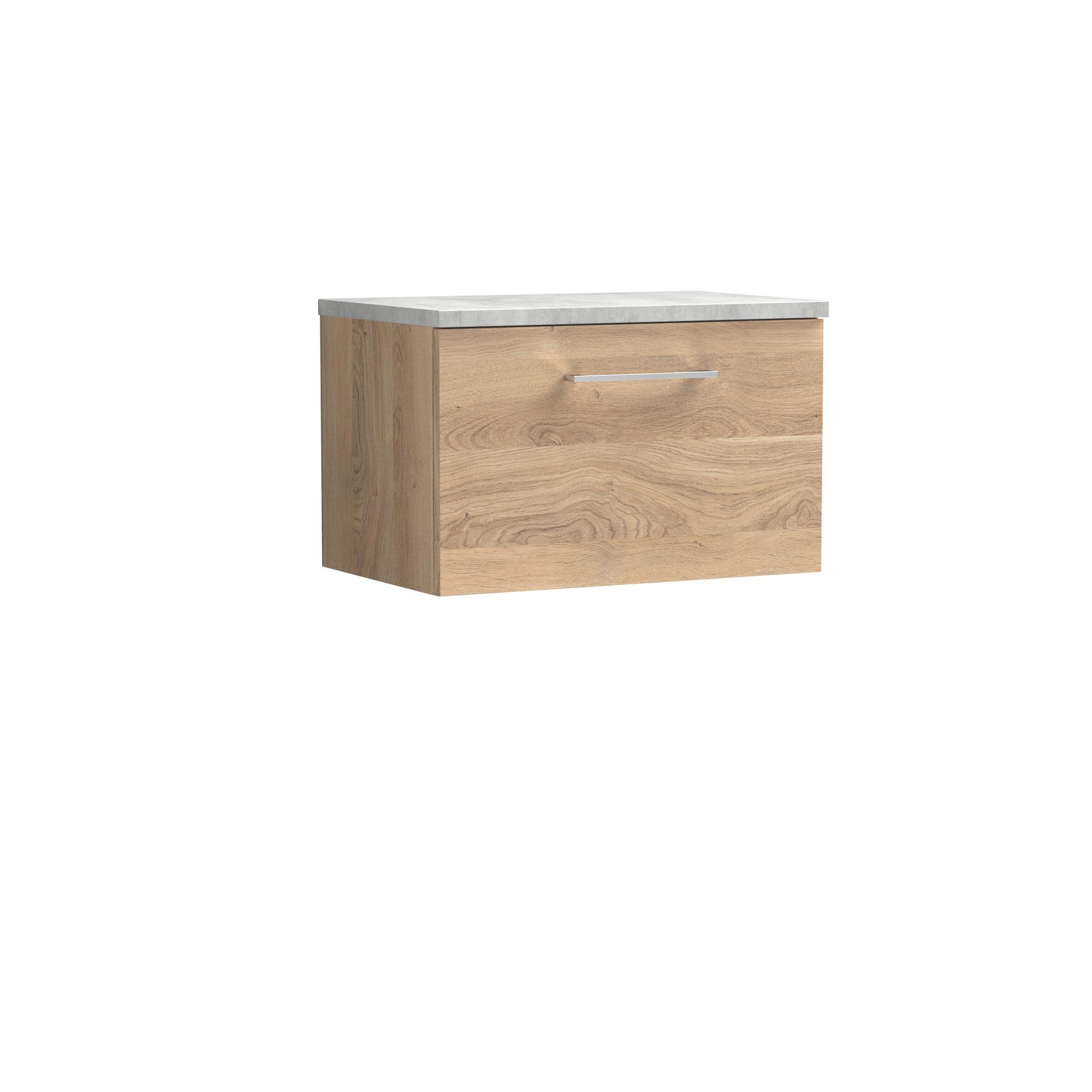 Nuie 600mm Wall Hung 1-Drawer Vanity & Laminate Worktop