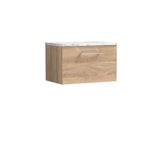 Nuie 600mm Wall Hung 1-Drawer Vanity & Laminate Worktop