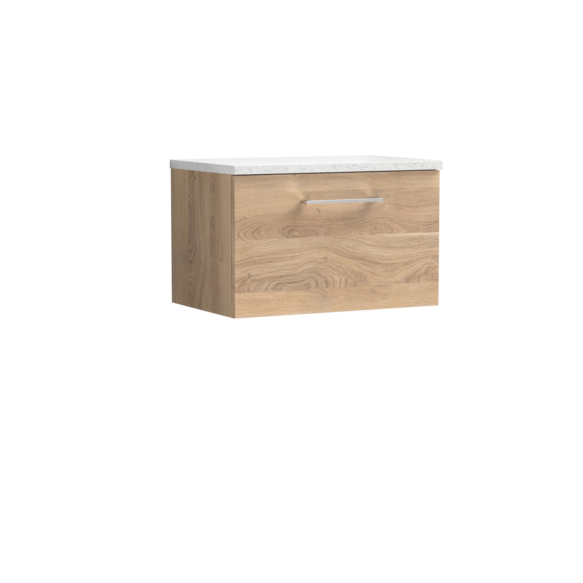 Nuie 600mm Wall Hung 1-Drawer Vanity & Laminate Worktop