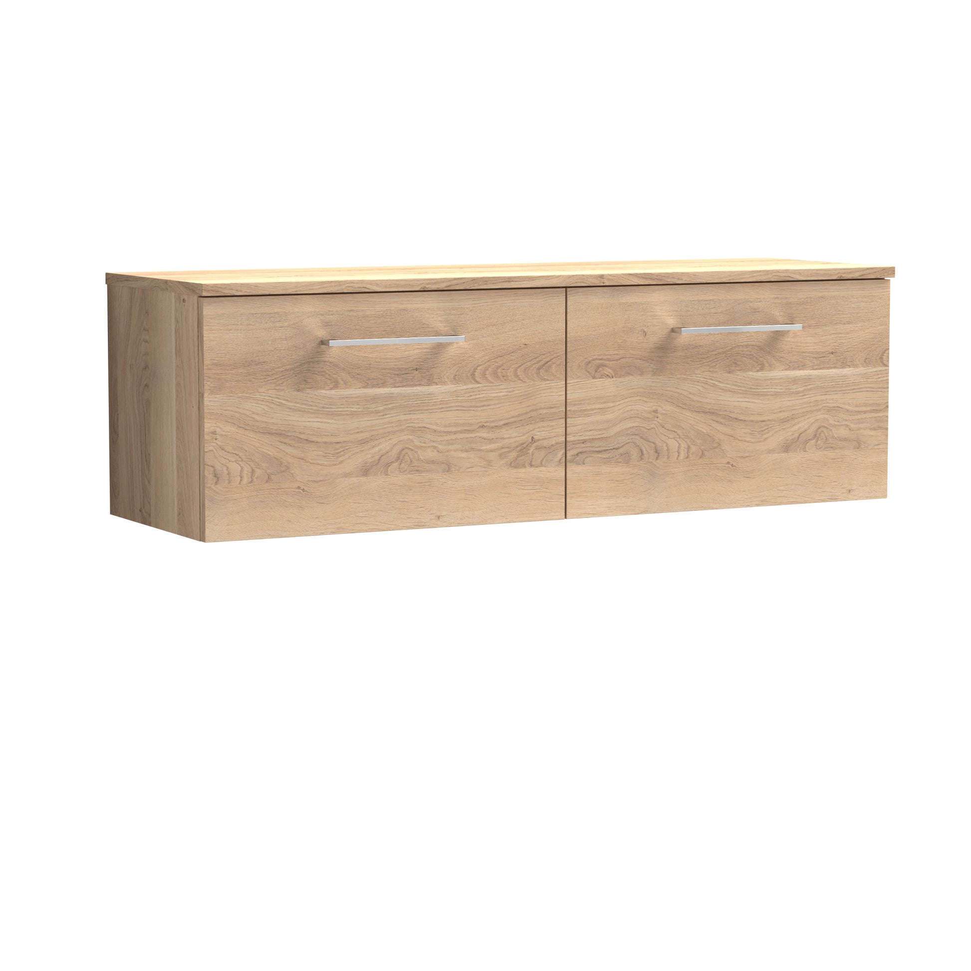 Nuie 1200mm Wall Hung 2-Drawer Vanity & Worktop