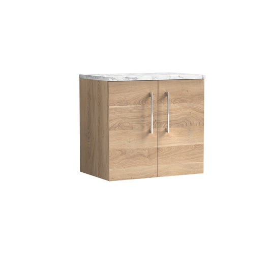Nuie 600mm Wall Hung 2-Door Vanity & Laminate Worktop
