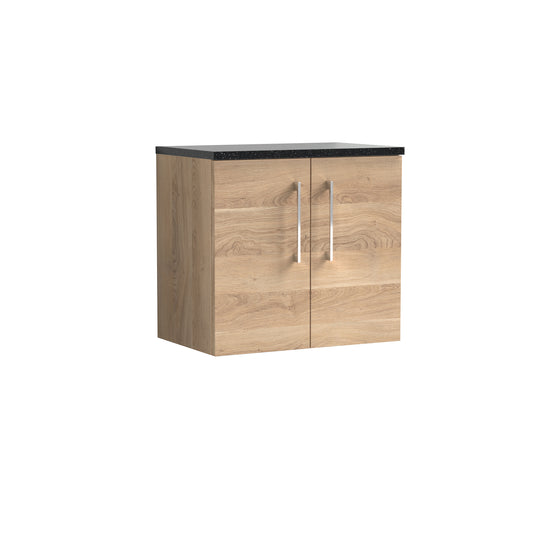 Nuie 600mm Wall Hung 2-Door Vanity & Laminate Worktop