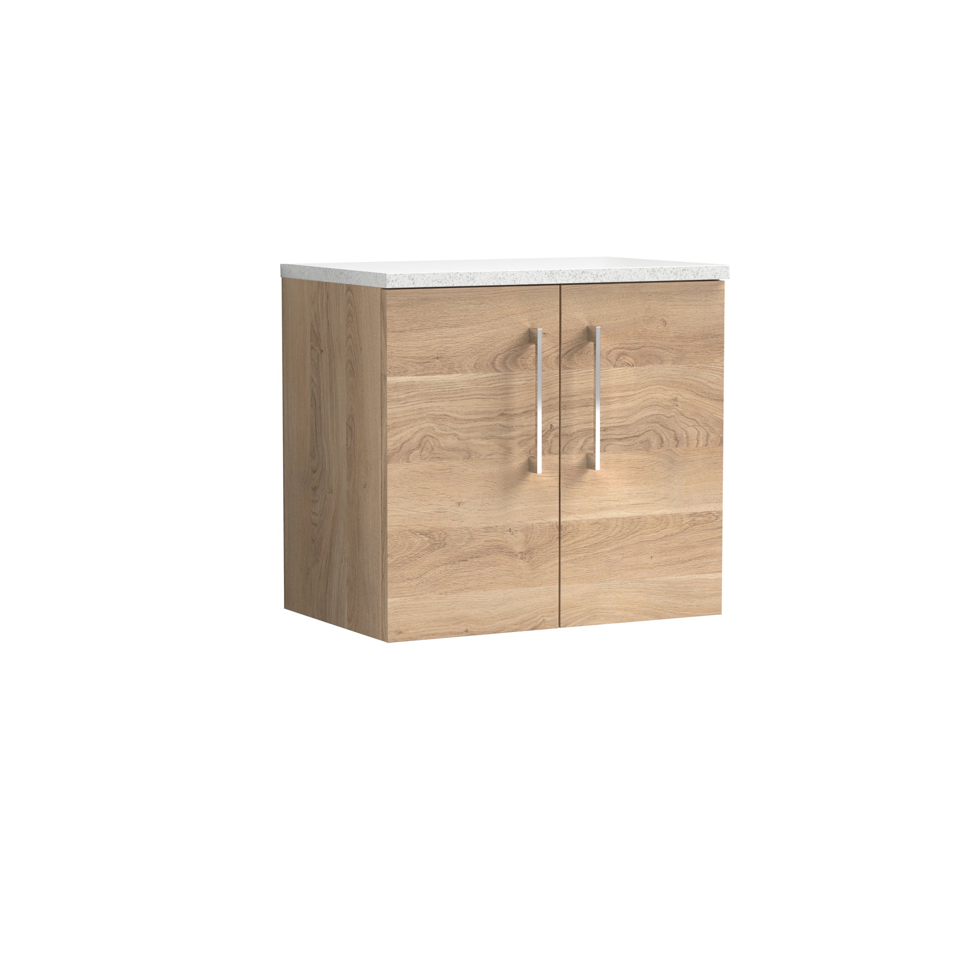 Nuie 600mm Wall Hung 2-Door Vanity & Laminate Worktop