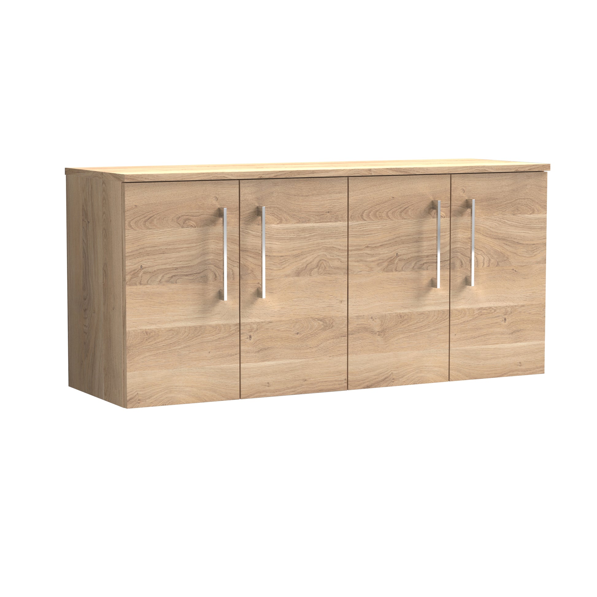 Nuie 1200mm Wall Hung 4-Door Vanity & Worktop