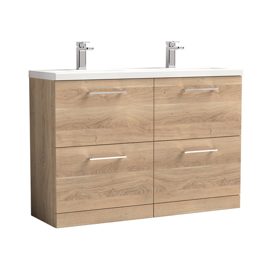 nuie 1200mm floor standing 4 drawer vanity double basinarn3033f, Nuie, Sink Vanity Unit, Basin Unit, 1