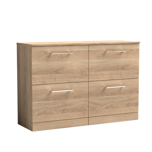 nuie 1200mm floor standing 4 drawer vanity worktoparn3033w2, Nuie, Sink Vanity Unit, Basin Unit, 1