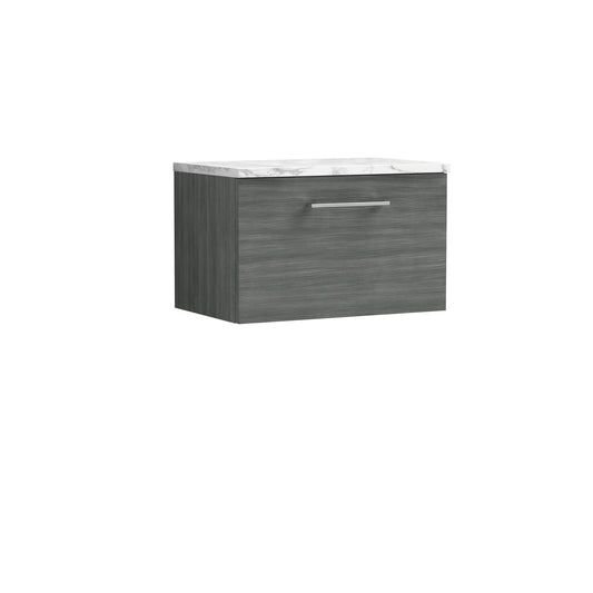 Nuie 600mm Wall Hung 1-Drawer Vanity & Laminate Worktop