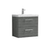 nuie 600mm wall hung 2 drawer vanity basin 1arn524a, Nuie, Wall Hung Vanity Unit, 1