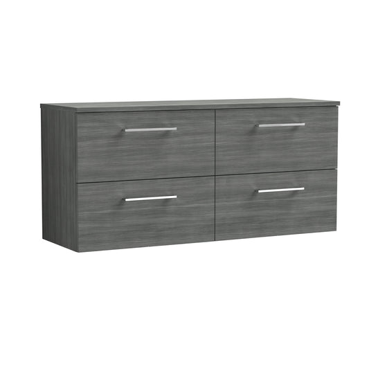 Nuie 1200mm Wall Hung 4 Drawer Vanity & Worktop