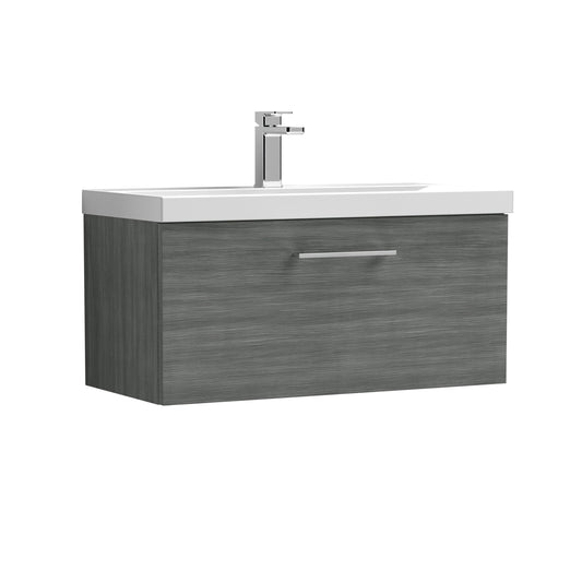 nuie 800mm wall hung 1 drawer vanity basin 1arn525a, Nuie, Wall Hung Vanity Unit, 1