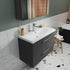 Arno Anthracite Woodgrain 800mm Wall Hung 2 Drawer Basin Unit & Mid Edge Basin