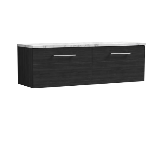 Nuie 1200mm Wall Hung 2-Drawer Vanity & Laminate Worktop