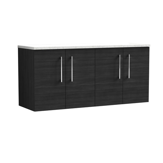 Nuie 1200mm Wall Hung 4-Door Vanity & Laminate Worktop