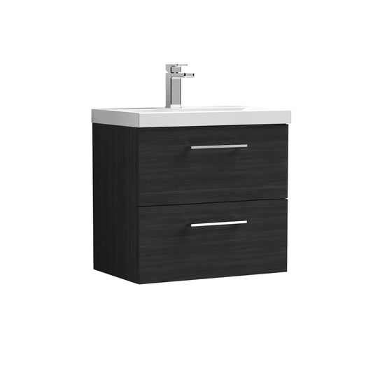 nuie 600mm wall hung 2 drawer vanity basin 1arn624a, Nuie, Wall Hung Vanity Unit, 1