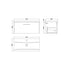 Arno Charcoal Black 800mm Wall Hung 1 Drawer Basin Unit & Mid Edge Basin