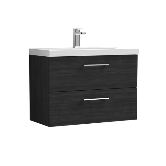 nuie 800mm wall hung 2 drawer vanity basin 1arn626a, Nuie, Wall Hung Vanity Unit, 1