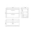 Arno Soft Black 800mm Wall Hung 2 Drawer Unit & Mid Edge Basin