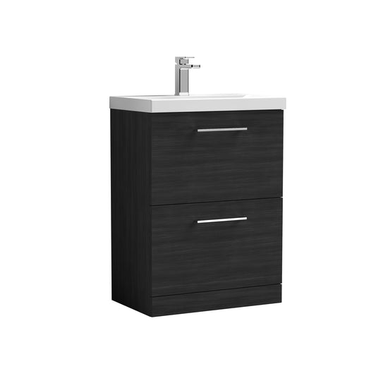 nuie 600mm floor standing 2 drawer vanity basin 1arn633a, Nuie, Sink Vanity Unit, Basin Unit, 1