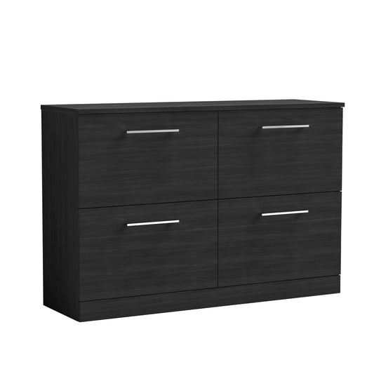 nuie 1200mm floor standing 4 drawer vanity worktoparn633w2, Nuie, Sink Vanity Unit, Basin Unit, 1