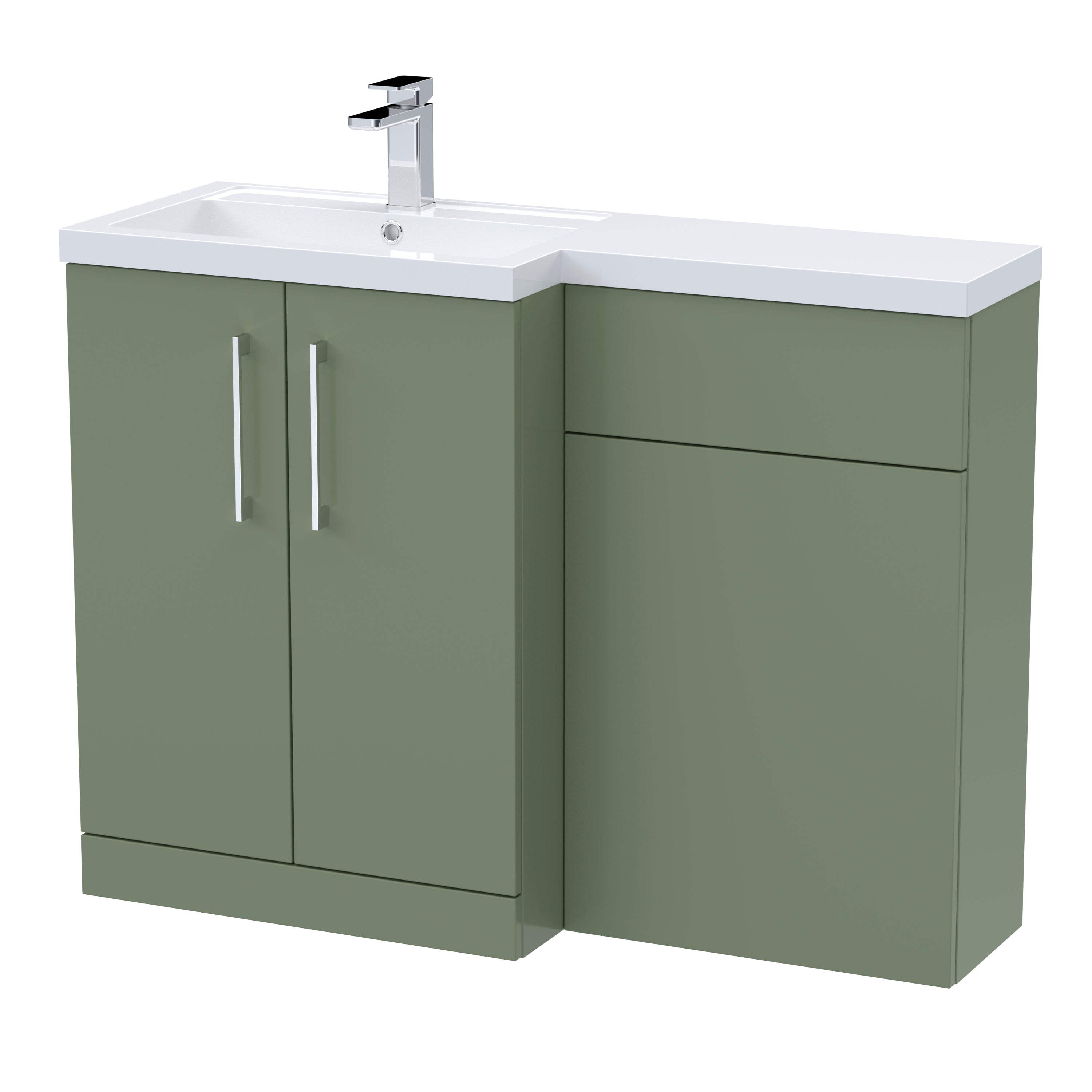 Nuie Arno 1100mm Left Hand Combination Satin Green