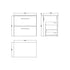 Arno 600mm Wall Hung 2 Drawer Vanity & Worktop