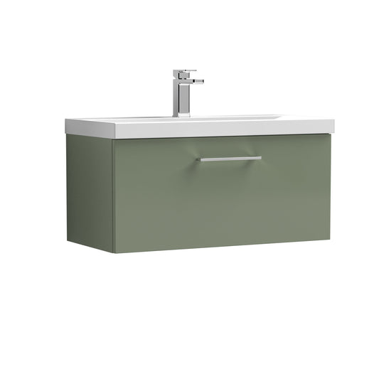 nuie 800mm wall hung 1 drawer vanity basin 1arn825a, Nuie, Wall Hung Vanity Unit, 1
