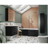Arno Charcoal Black 800mm Wall Hung 2 Drawer Basin Unit & Mid Edge Basin
