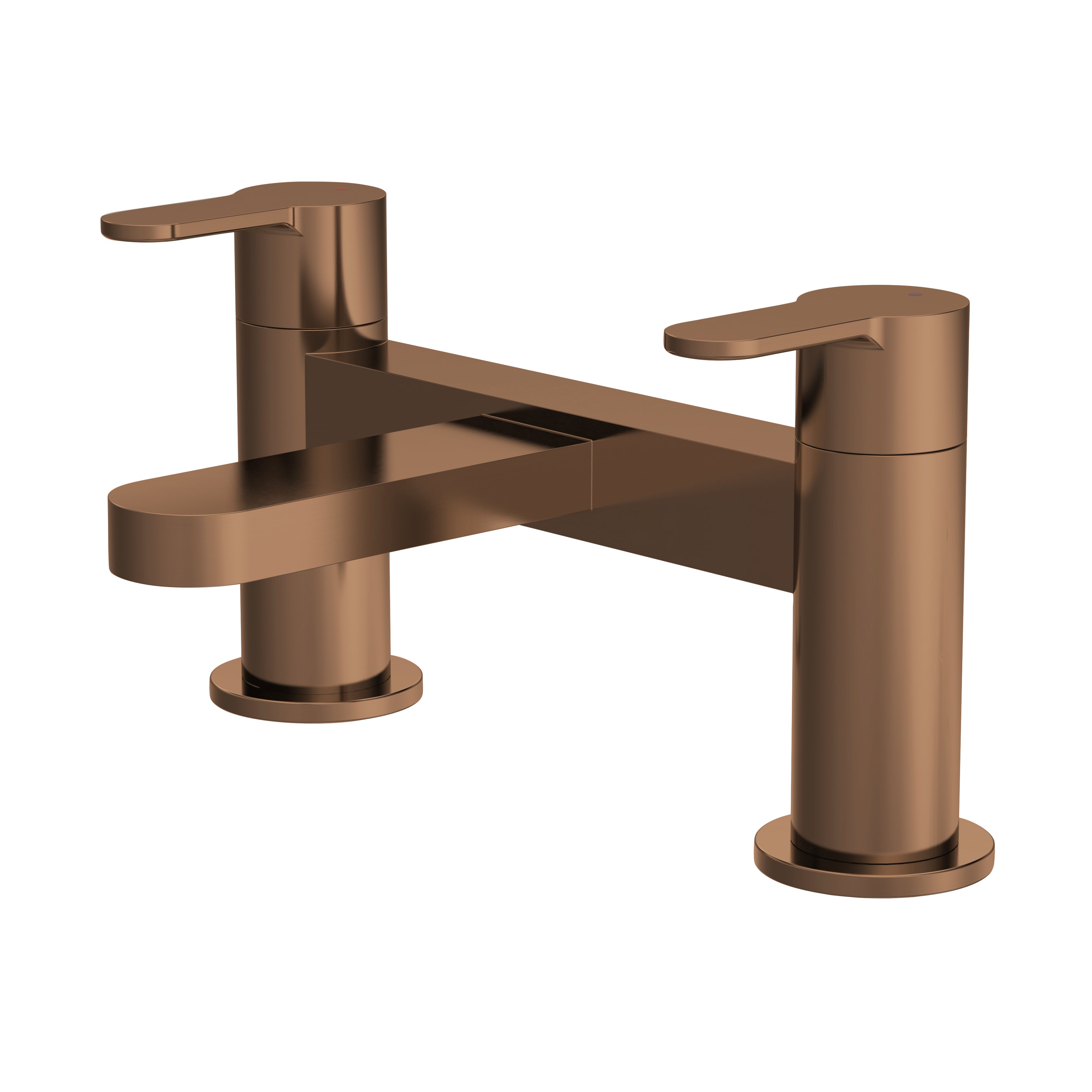 Arvan Deck Mounted Bath Mixer Tap Brushed Bronze