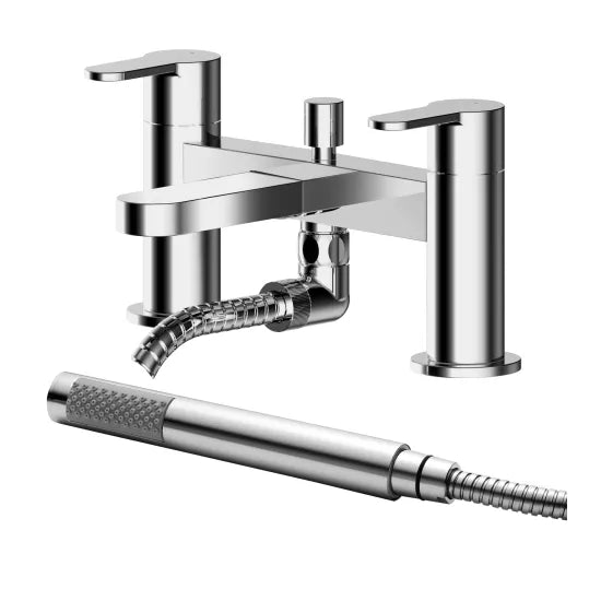 Arvan Bath Shower Mixer Tap With Shower Kit Chrome