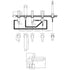 Arvan Deck Mounted 5 Tap Hole Bath Shower Mixer Tap