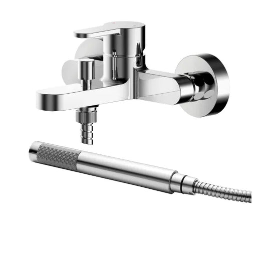 Arvan Wall Mounted Bath Shower Mixer Tap With Shower Kit Chrome