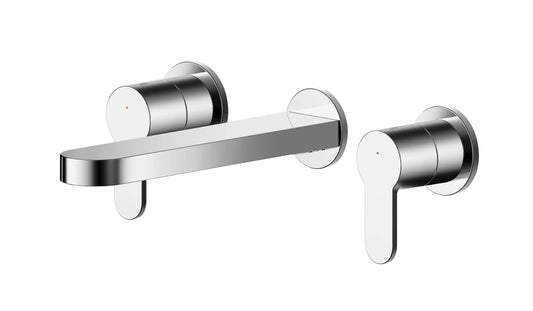 Nuie Wall Mounted 3 Tap Hole Basin Mixer