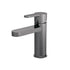 Arvan Basin Mixer Tap With Push Button Waste Brushed Pewter