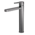 Arvan High-Rise Basin Mixer Tap (No Waste) Brushed Pewter