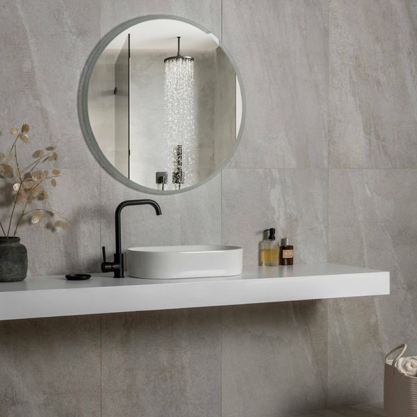 Astra Pearl Matt Stone Effect Tiles 1200x600mm - versatile and stylish for floor tiles, porcelain tiles, wall tiles, and perfect in elegant grey.