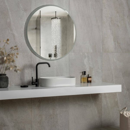 Astra Pearl Matt Stone Effect Tiles 1200x600mm - versatile and stylish for floor tiles, porcelain tiles, wall tiles, and perfect in elegant grey.
