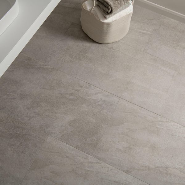Astra Pearl Matt Stone Effect Tiles, 1200x600mm, suitable for Floor Tiles, Porcelain Tiles, Wall Tiles, and available in Grey.