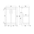 Athena Anthracite Woodgrain 500mm Floor Standing Vanity With Worktop