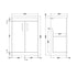 Athena Gloss White 600mm Floor Standing Vanity With Worktop